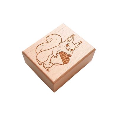 Square Wood Rubber Stamps