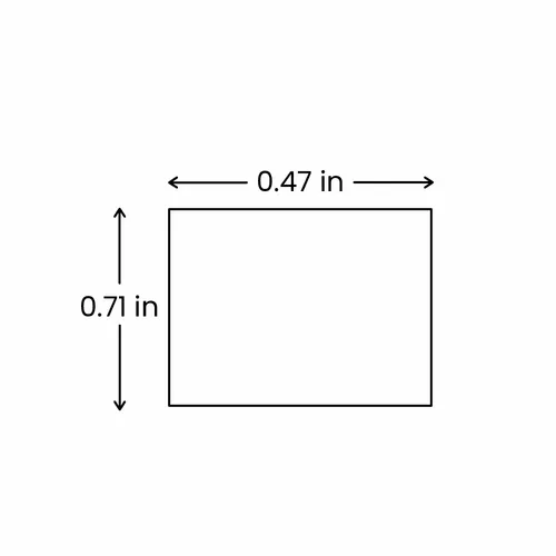 0.71 x 0.47 in