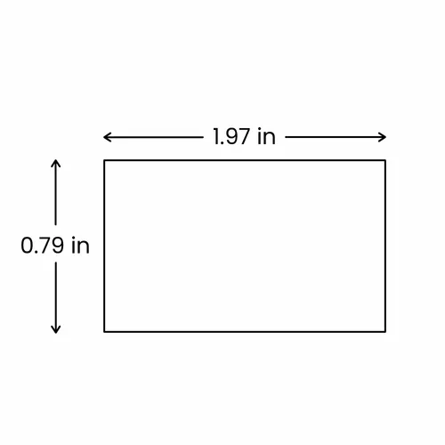 0.79 x 1.97 in