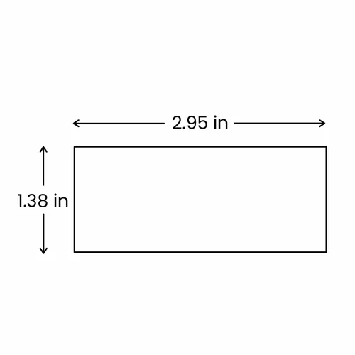 1.38 x 2.95 in