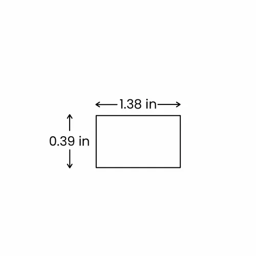 0.39 x 1.38 in