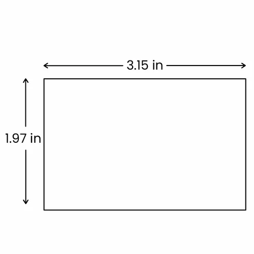 1.97 x 3.15 in